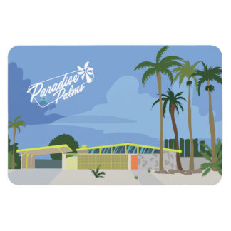 Mid Century Modern Art - Las Vegas Paradise Palms Magnet