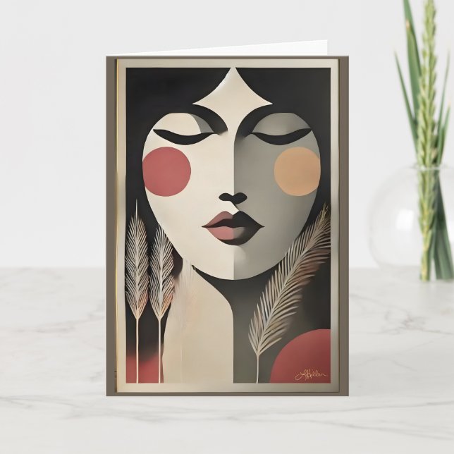 Mid Century Modern Art Meditation Card (Front)