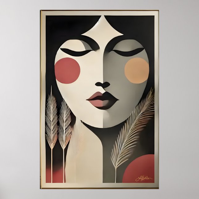 Mid Century Modern Art Meditation Poster (Front)