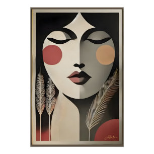 Mid Century Modern Art Meditation Poster
