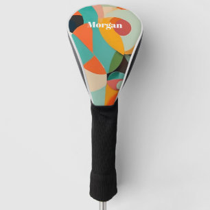 Mid Century Modern Art, Name or Monogram Geometric Golf Head Cover