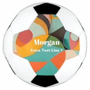 Mid Century Modern Art, Name & Text Line Football