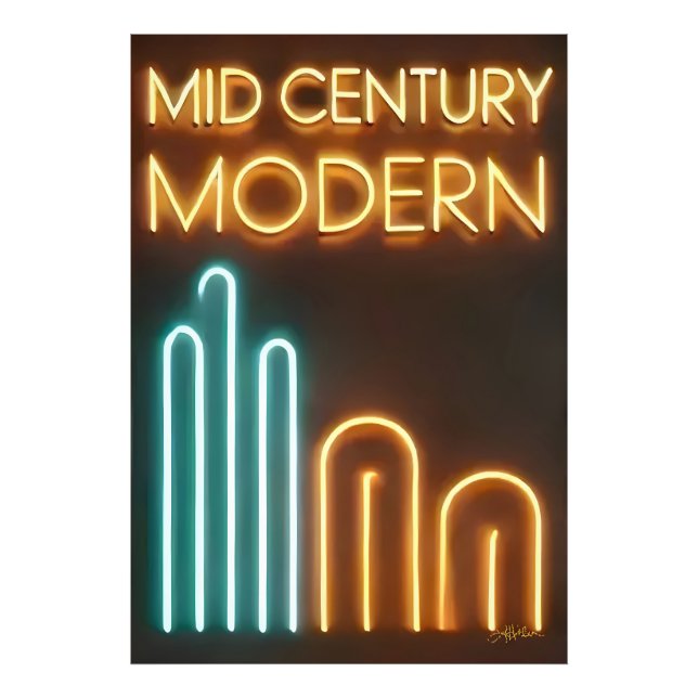 Mid Century Modern Art Neon Sign Design (Front)