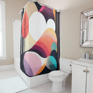 Mid-Century Modern Art Shower Curtain