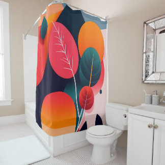 Mid-Century Modern Art Shower Curtain
