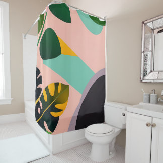 Mid-Century Modern Art Shower Curtain – Elevate Yo