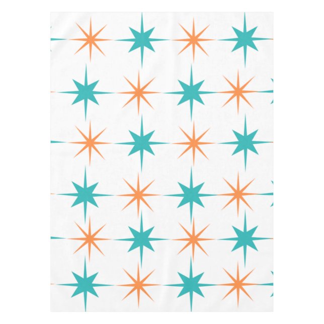Mid-Century Modern Art Starburst 1.0 Design Tablecloth (Front)