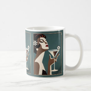 Mid Century Modern Art The Martini DIva Coffee Mug