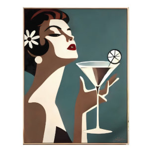 Mid Century Modern Art The Martini DIva Photo Print