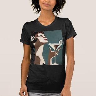 Mid Century Modern Art The Martini DIva T-Shirt