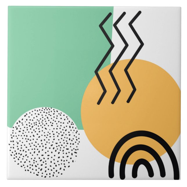Mid Century Modern Art  Tile (Front)