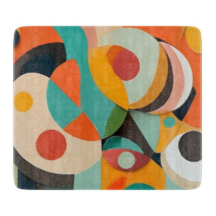 Mid Century Modern Art, Various Colours, Geometric Cutting Board