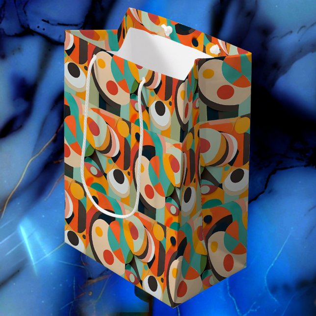 Mid Century Modern Art, Various Colours, Geometric Medium Gift Bag (Creator Uploaded)