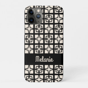 Mid Century Modern Atomic 1950s Retro Personalized iPhone 11 Pro Case