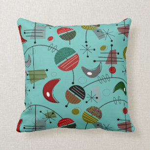 Mid-Century Modern Atomic Abstract Cushion