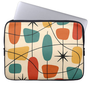 Mid Century Modern Atomic Abstract Laptop Sleeve