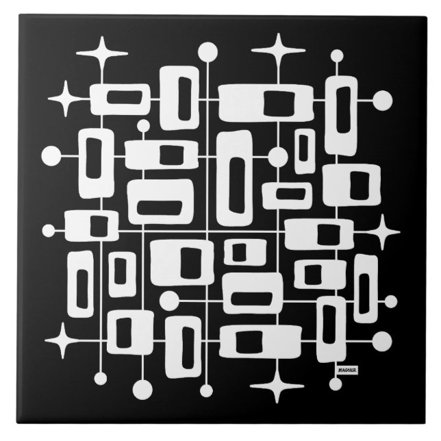 Mid Century Modern Atomic Abstract Tile (Front)