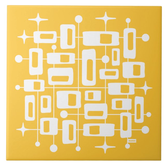 Mid Century Modern Atomic Abstract Tile (Front)
