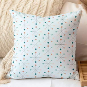 Mid Century Modern Atomic Age Abstract Pattern Cushion