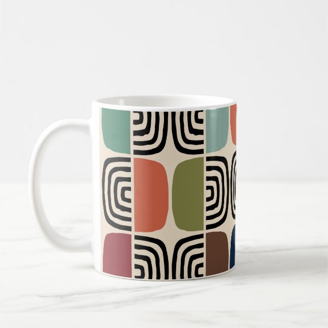 Mid Century Modern Atomic Age Coffee Mug (Left)