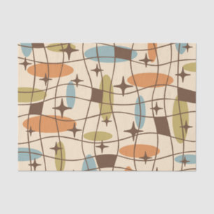 Mid Century Modern Atomic Age Cosmic Pattern Tissue Paper