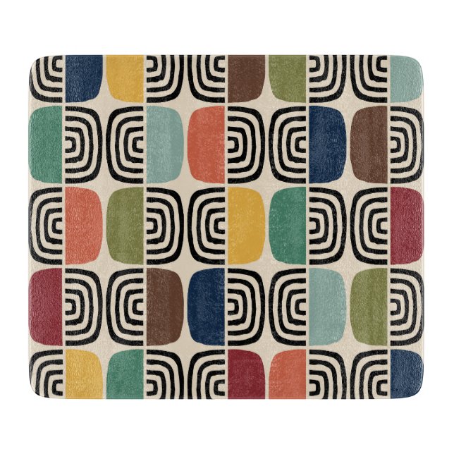 Mid Century Modern Atomic Age Cutting Board (Front)