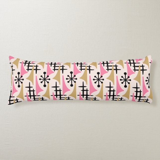 Mid Century Modern Atomic Age Pattern Body Cushion (Front)