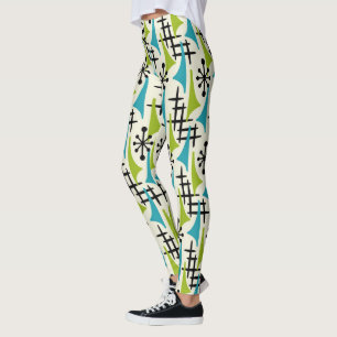 Mid-Century Modern Atomic Age Pattern Leggings