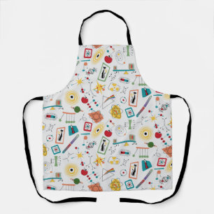Mid Century Modern Atomic Age STEM Physics Scatter Apron