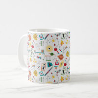 Mid Century Modern Atomic Age STEM Physics Scatter