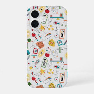 Mid Century Modern Atomic Age STEM Physics Scatter iPhone 16 Case
