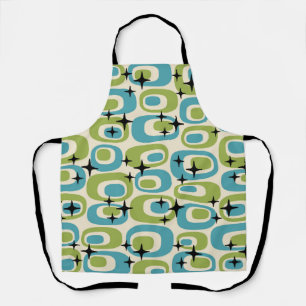 Mid Century Modern Atomic All-Over Print Apron