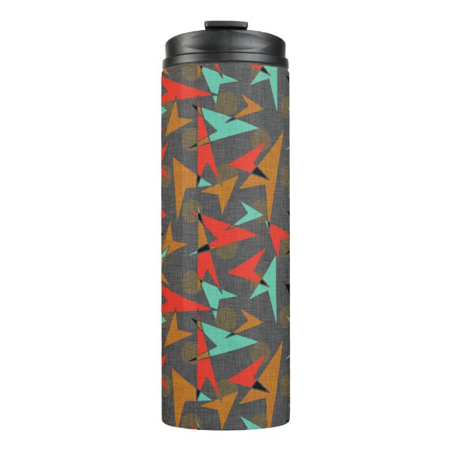 Mid Century Modern | Atomic Arrows and Dots Thermal Tumbler (Front)