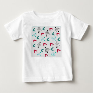 Mid-Century Modern Atomic Boomerangs Baby T-Shirt