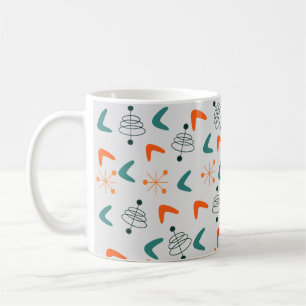 Mid-Century Modern Atomic Boomerangs Coffee Mug