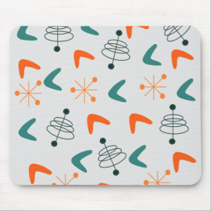 Mid-Century Modern Atomic Boomerangs Mouse Mat