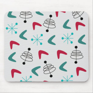 Mid-Century Modern Atomic Boomerangs  Mouse Mat