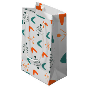 Mid-Century Modern Atomic Boomerangs Small Gift Bag