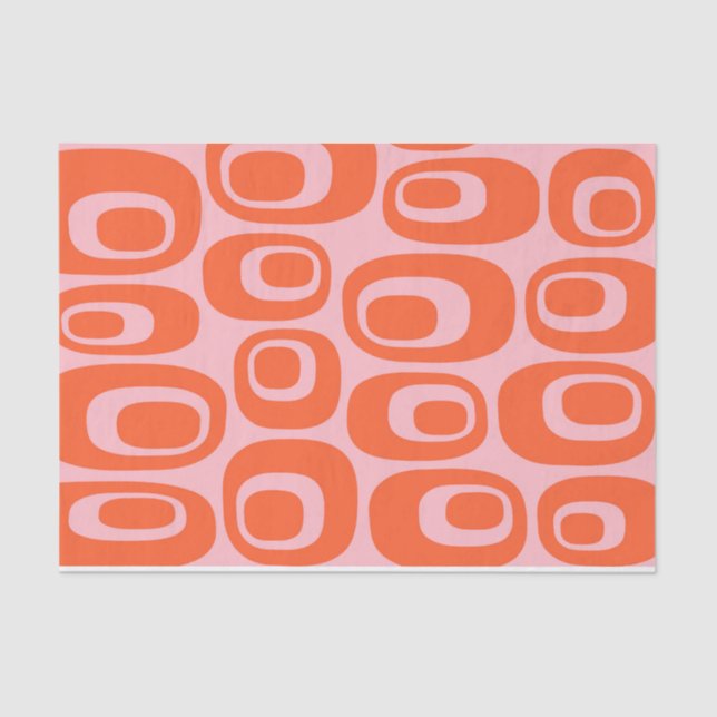 Mid Century Modern Atomic Bubble Pattern Tissue Paper (Front)