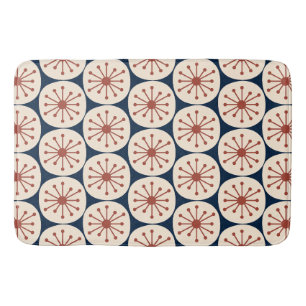 Mid Century Modern Atomic Dots Retro Pattern Bath Mat