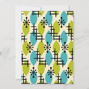 Mid Century Modern Atomic Drops Pattern Invitation