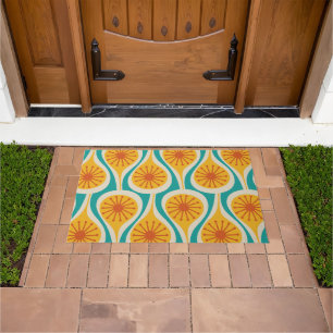 Mid Century Modern Atomic Drops Retro Pattern Doormat