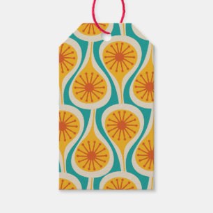 Mid Century Modern Atomic Drops Retro Pattern Gift Tags
