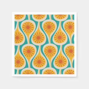 Mid Century Modern Atomic Drops Retro Pattern Napkin