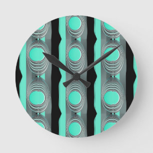 Mid Century Modern Atomic Era Psychedelic Trippy Round Clock