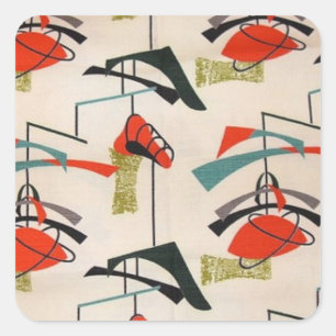 Mid Century Modern Atomic Fabric Stickers