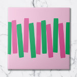 Mid Century Modern Atomic Funky Blocks Pink, Green Tile<br><div class="desc">Mid Century inspired,  fun and bold design with funky and colourful blocks. Perfect for retro and vintage style lovers.</div>