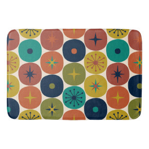 Mid Century Modern Atomic Future Retro Pattern Bath Mat
