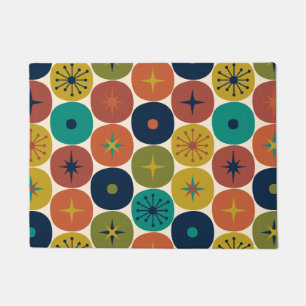 Mid Century Modern Atomic Future Retro Pattern Doormat