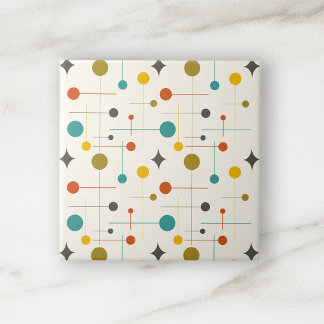 Mid Century Modern Atomic Geometric Pattern Tile